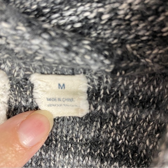 Field Flower Cowl Neck Cotton Blend Knit Sweater Medium Heathered Grey - Picture 14 of 14